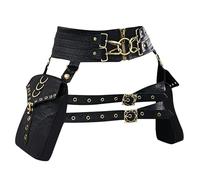 Borsa motociclistica retrò Steampunk - per la vita del cosplay, motociclette vintage | Pacchetto di vapore portatile waisst pacchetto, in pelle gotica punk rock per uomini, borsa per gamba
