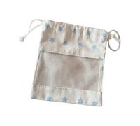 Borsa multifunzionale con coulisse cosmetica trasparente per trucco a forma di stella sacchetti di stoccaggio viaggio sacchetto cosmetico trucco coulisse gioielli modello stella, Stelle blu., Bellezza