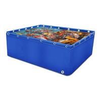 Borsa Multifunzionale in PVC per laghetti per Pesci - Serbatoio d'Acqua per acquacoltura Pieghevole con Telaio in Acciaio, Tela Impermeabile per acquari, Giardini, fattorie - Valvola di Scar