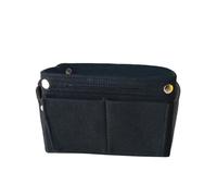 Borsa multifunzione da donna, con inserto in feltro, multi-tasca, per cosmetici, borsa interna da viaggio, organizer portatile, Nero , *1_22X11X13CM