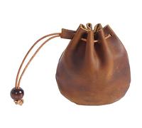 Borsa multiuso con coulisse, fantastica borsa portamonete, portafoglio per rossetto, carte di credito, Marrone