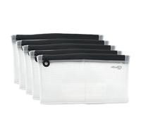 Borsa multiuso in PP con rinforzo interno in nylon e chiusura a cerniera - lavabile e impermeabile. 100% ECO in 13 Taglie by Office Box, multicolore, DL - 3 Pockets / Pack 5 pz