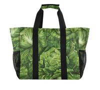 Borsa multiuso per bagagliaio, pieghevole, resistente all'acqua, con manici, Vero cavolo verde, 1 size, Moda