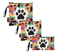 Borsa multiuso riutilizzabile per bambini, 3 pezzi, con cani dei cartoni animati, per organizzare i pannolini e gli oggetti da viaggio, per la casa