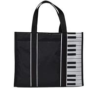 Borsa Musica Borsa Musica Pianoforte Tastiera Oxford Bag Music Note Stampa Sacchetti della spesa per il Viaggio Pieghevole Grande Borsa A Tracolla