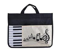 Borsa musicale | Borsa per spartiti musicali per notebook in cotone spesso | Music Bag | Borsa per la spesa | chiave per pianoforte | 37 cm x 27 cm