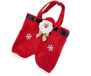 Borsa natalizia con pantaloni di Babbo Natale, cesto portabottiglie per caramelle, per matrimoni, Capodanno, riunioni di famiglia, celebrazioni, vacanze