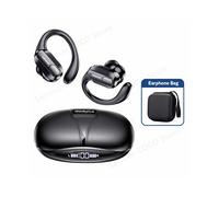 (Borsa nera) Auricolari Bluetooth wireless XT80, auricolari sportivi TWS, auricolari impermeabili, display LCD,