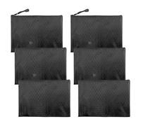 Borsa Nera Da 6 Pezzi, Borsa Per Documenti Bancari Impermeabile, Adatta Per Uffici Commerciali, Scuole E Famiglie.