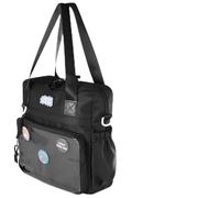 Borsa nera di Ita, borsa a tracolla del messaggero con l'esposizione personalizzabile di pin, zaino del cotone del terylene per l'anime ed il viaggio