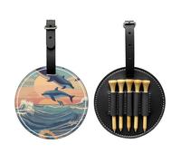 Borsa nera di stoccaggio del tee di golf del delfino, borsa multifunzionale di stoccaggio del tee di golf per gli uomini, materiale durevole dell'unità