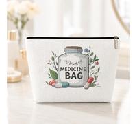 Borsa nera divertente per trucchi medicinali, regalo per infermiere, donne, amici, Natale, compleanno, regalo per donne e amiche, LCS Multicolore 21608, 9.8 × 7 × 2 inches