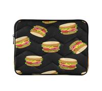 Borsa nera per laptop e tablet con sandwich, sottile, 15,6 pollici, per donne e uomini