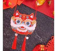 Borsa New Year Borsa Hanfu a tracolla con ricamo elemento tradizionale