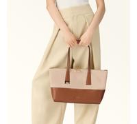 Borsa Olivia M Tote in canvas e pelle Furla