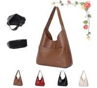 Borsa Ooomay - Borse a tracolla Ooomay Maya, borsa tote Ooomay da donna, grande capacità, stile retrò, semplice, for l'uso quotidiano(marrone)