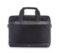Hama Borsa per computer portatile in velluto (34 - 36 cm, 13,3 - 14,1 pollici), borsa a tracolla per PC e tablet, borsa da viaggio, ideale come regalo da donna uomo nero
