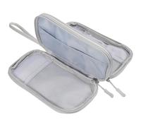 Borsa Organizer a Doppio Strato in PU Cerniera Liscia | Capienza Ampia, Apertura e Chiusura Facili, Texture Morbida, per Cellulare e Cavo USB All'aperto