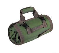 Borsa organizer arrotolabile con tessuto Oxford impermeabile, scomparti multipli e fibbie di sicurezza per uso professionale di riparazione e manutenzione (verde)