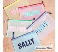 Borsa organizer/cosmetica personalizzata con nome, comoda da trasportare, disponibile in più colori, regalo per famiglia, partner, donne, era girly, di qualità premium, regalo di laurea, essenziali da