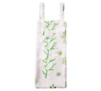 Borsa organizer da appendere al comodino con 2 tasche, tinta unita, motivo a cuore, per un facile accesso ai prodotti per bambini, borsa da appendere di grande capacità