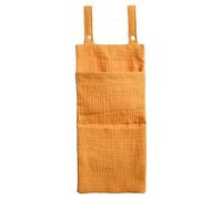 Borsa organizer da appendere al comodino con 2 tasche, tinta unita, motivo a cuore, per un facile accesso ai prodotti per bambini, borsa da appendere di grande capacità