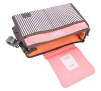 Borsa Organizer da Appendere al Passeggino Rosa, Grande Capienza | Accesso Rapido, per Uscite Brevi e Nursery, Tasca Porta Bottiglia, in Nylon e Poliestere