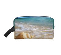 Borsa organizer da viaggio stampata con conchiglie oceaniche marine, custodia ad alta densità con schiuma protettiva per elettronica