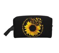 Borsa organizer da viaggio stampata con farfalla e girasole, custodia ad alta densità con schiuma protettiva per elettronica