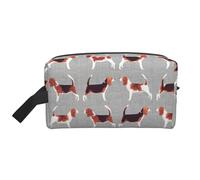 Borsa organizer da viaggio stampata con motivi Beagle, custodia ad alta densità con schiuma protettiva per elettronica