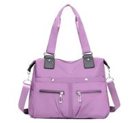 Borsa organizer in feltro, alla moda, da viaggio, leggera, in nylon, borsa a tracolla, versatile, borsa a tracolla, da donna, colore rosso, Lilla, Einheitsgröße