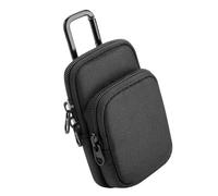 Borsa organizer in nylon per giocatore, con imbottitura interna, tasca frontale, chiusura con cerniera, chiusura sicura per il lettore interno, gancio di sicurezza in nylon con clip custodia