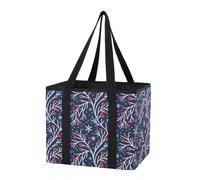 Borsa organizer per bagagliaio dell'auto, riutilizzabile, borsa della spesa a forma di bacche di agrifoglio, con manici e fondo rigido, per SUV, camion, furgoni, 1 confezione
