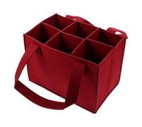 Borsa organizer per bottiglie di vino - Robusto supporto in feltro 25x18x16 cm, chiusura per bottiglia a basso rumore | Pratici sistemi di attrezzature per l'organizzazione del libero per lo sto
