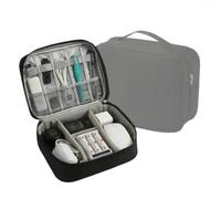 Borsa organizer per cavi. Caricatore per linea dati USB da 2 pezzi(Black)