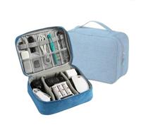 Borsa organizer per cavi. Caricatore per linea dati USB da 2 pezzi(Blue)
