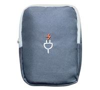 Borsa organizer per cavi da viaggio, piccola tasca per cavi, accessori elettronici, borsa da trasporto per cavi di ricarica, telefono, auricolari, banche, cavi, caricabatterie, Grigio scuro, Refer to