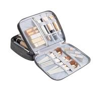 Borsa organizer per cavi di carica, borsa per l'organizzazione dei cavi, borsa da viaggio con 3 scomparti, borsa multifunzione per cosmetici con chiusura lampo per la cura della pelle