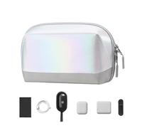 Borsa organizer per cavi, Travel Tech Organizer 2024 Nuova borsa per dispositivi elettronici Tech Organizer Custodia da viaggio Scatola di immagazzinaggio dei cavi, custodia per batter, bianco