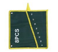 Borsa Organizer Per Chiave Inglese, Tela Resistente con 6/8/10/12/14/25 Tasche, Strumento Chiave Inglese, Borsa Portaoggetti Arrotolabile Verde Per Portachiave a Pinza Per Chiave Inglese(8PCS)