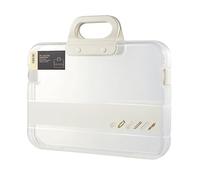 Borsa organizer per documenti - Borsa trasparente portatile A4 - Scatola di archiviazione per documenti con maniglia - per casa, viaggio, lavoro, scuola, passaporto, computer portatile