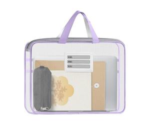 Borsa organizer per file, tasca a rete con maniglia con cerniera, borsa per cartelle portatile, per scuola, studenti, insegnanti, viaggi, casa, ufficio, esami lavoro
