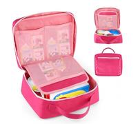 Borsa organizer per giocattoli per Little Tikes Story Dream Machine, borsa organizer portatile in tessuto Oxford con tasche separate per Little Tikes Story Dream Machine (rosso rosa)
