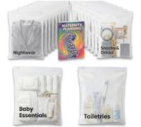 Borsa organizer per maternità e ospedale, 21 grandi borse con chiusura a zip per maternità e bambino o madre, borsa ospedaliera per gravidanza, include libro pianificatore, elementi essenziali per la