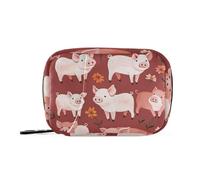 Borsa organizer per medicinali in terracotta per animali domestici con scomparti staccabili, pratico organizer portatile per pillole per portafoglio