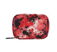 Borsa organizer per medicinali mimetico rosso con scomparti staccabili, pratico organizer per pillole da viaggio per portafoglio