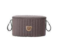 Borsa organizer per passeggini e accessori con ricamo a tema orsetto dei cartoni animati, soluzione di archiviazione con grande tasca e grande capacità
