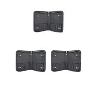 Borsa organizer per pennelli da trucco, borsa per cosmetici, borsa da trasporto per uso domestico, Set da 3 (nero), 24x15x4cm, come descrizione