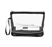 Borsa organizer per pennelli da trucco, custodia impermeabile a doppio strato, per cosmetici, per casa, viaggi, spettacoli teatrali, feste, viaggi d'affari, Nero , Refer to description