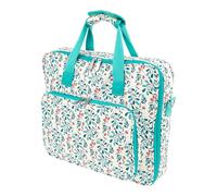 Borsa organizer per punto croce con multi tasca in tessuto Oxford per progetti di ricamo per cerchi da 28,4 cm, portatile, per riporre utensili all'uncinetto, borse per filati, uncinetti, ferri da